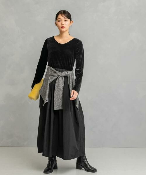 URBAN RESEARCH ROSSO / アーバンリサーチ ロッソ ワンピース | 『WEB限定』ベロアドッキングワンピース | 詳細18