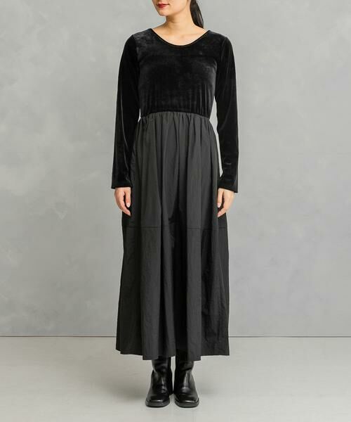 URBAN RESEARCH ROSSO / アーバンリサーチ ロッソ ワンピース | 『WEB限定』ベロアドッキングワンピース | 詳細21