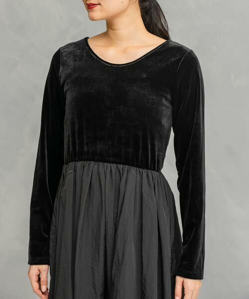 URBAN RESEARCH ROSSO / アーバンリサーチ ロッソ ワンピース | 『WEB限定』ベロアドッキングワンピース | 詳細24