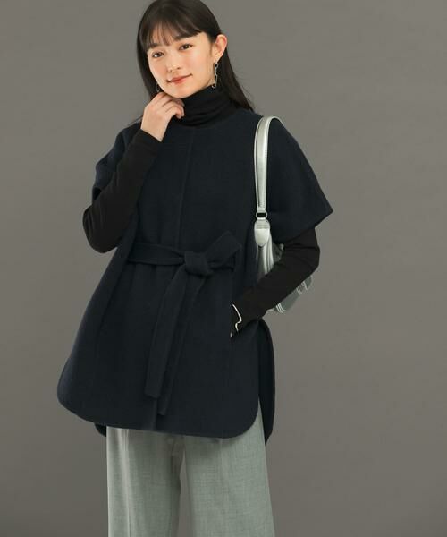 URBAN RESEARCH ROSSO / アーバンリサーチ ロッソ ポンチョ | ウールカシミヤリバーポンチョコート | 詳細4