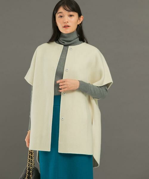 URBAN RESEARCH ROSSO / アーバンリサーチ ロッソ ポンチョ | ウールカシミヤリバーポンチョコート | 詳細16