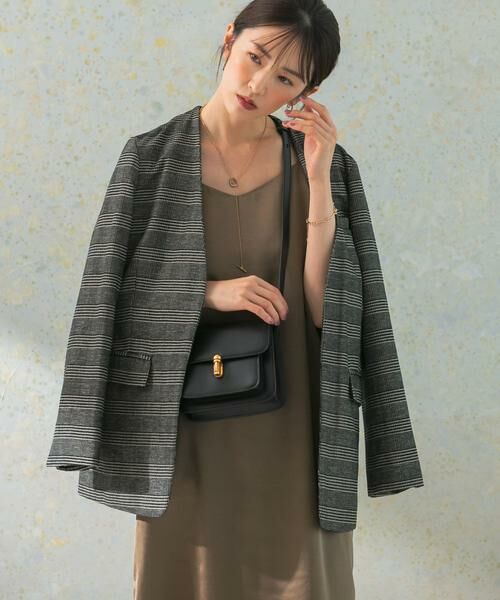 URBAN RESEARCH ROSSO / アーバンリサーチ ロッソ ノーカラージャケット | モールチェックノーカラーオーバージャケット | 詳細11