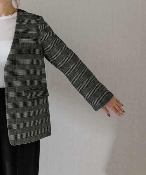 URBAN RESEARCH ROSSO / アーバンリサーチ ロッソ ノーカラージャケット | モールチェックノーカラーオーバージャケット | 詳細15