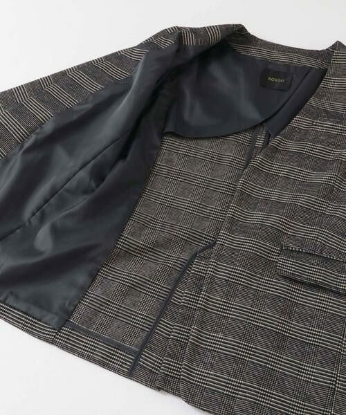 URBAN RESEARCH ROSSO / アーバンリサーチ ロッソ ノーカラージャケット | モールチェックノーカラーオーバージャケット | 詳細21