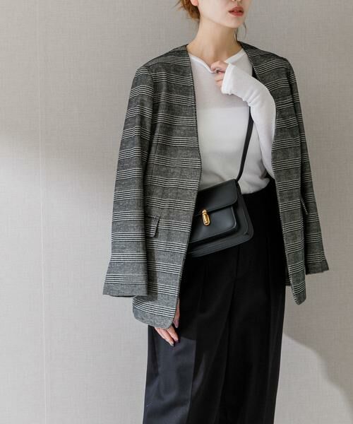 URBAN RESEARCH ROSSO / アーバンリサーチ ロッソ ノーカラージャケット | モールチェックノーカラーオーバージャケット | 詳細6