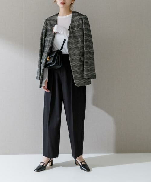 URBAN RESEARCH ROSSO / アーバンリサーチ ロッソ ノーカラージャケット | モールチェックノーカラーオーバージャケット | 詳細9