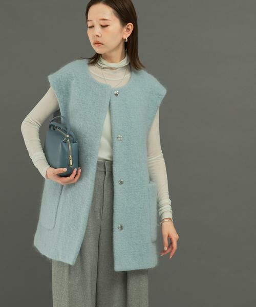 URBAN RESEARCH ROSSO/アーバンリサーチ ロッソ シャギーモヘアジレ ブルー系その他 FREE