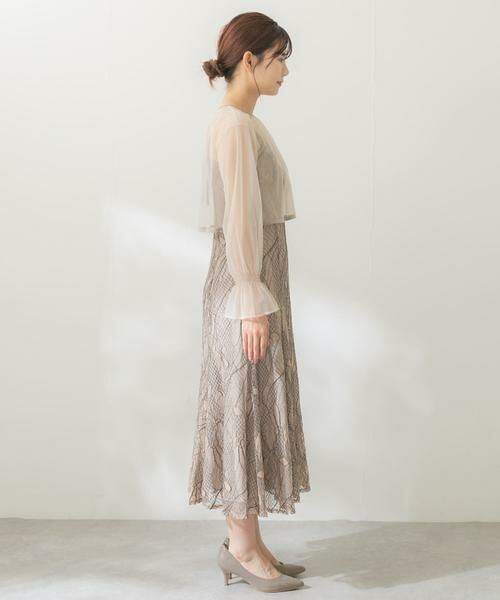 URBAN RESEARCH ROSSO / アーバンリサーチ ロッソ ドレス | チュールブラウス付き配色レースドレス | 詳細16