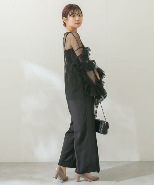 URBAN RESEARCH ROSSO / アーバンリサーチ ロッソ セットアップ | チュールブラウス×オールインワン | 詳細3