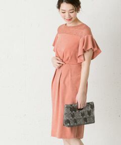 URBAN RESEARCH ROSSO / アーバンリサーチ ロッソ ドレス | デコルテレースフリルドレス∴