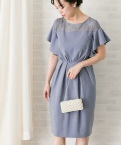 URBAN RESEARCH ROSSO / アーバンリサーチ ロッソ ドレス | デコルテレースフリルドレス∴