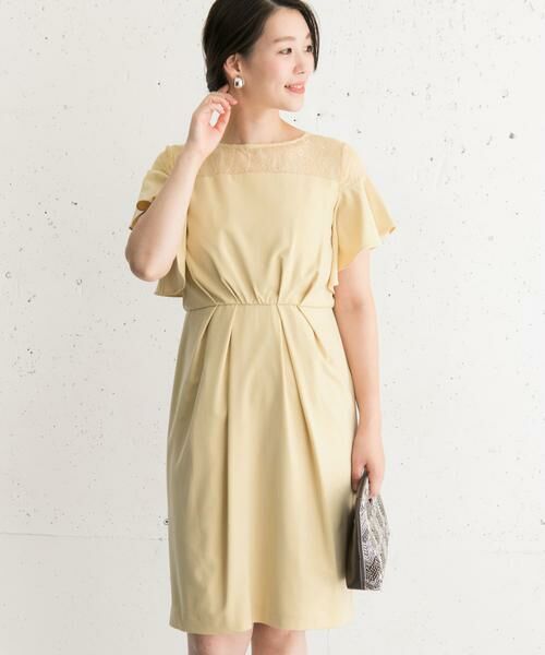 URBAN RESEARCH ROSSO / アーバンリサーチ ロッソ ドレス | デコルテレースフリルドレス∴ | 詳細1