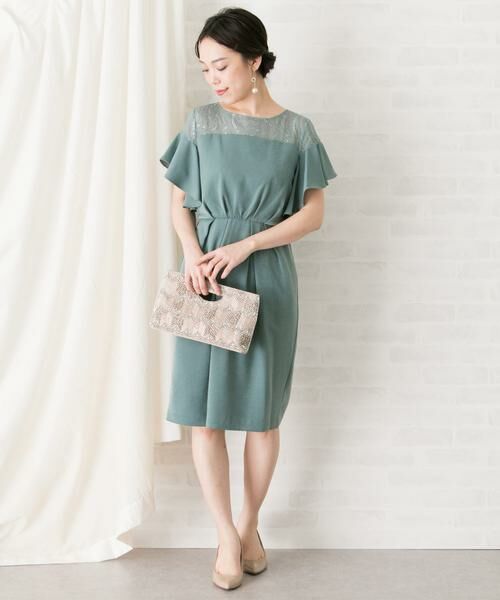 URBAN RESEARCH ROSSO / アーバンリサーチ ロッソ ドレス | デコルテレースフリルドレス∴ | 詳細13