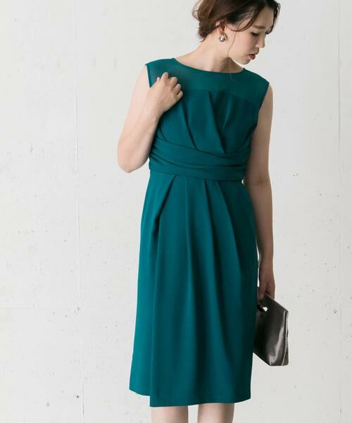 URBAN RESEARCH ROSSO/アーバンリサーチ ロッソ ラップシアーヨークドレス∴ グリーン系その他 FREE