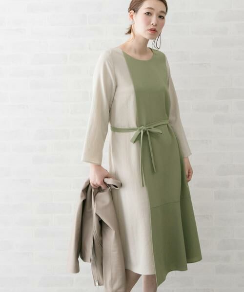 URBAN RESEARCH ROSSO / アーバンリサーチ ロッソ ワンピース | 配色レイヤードワンピース∴ | 詳細1