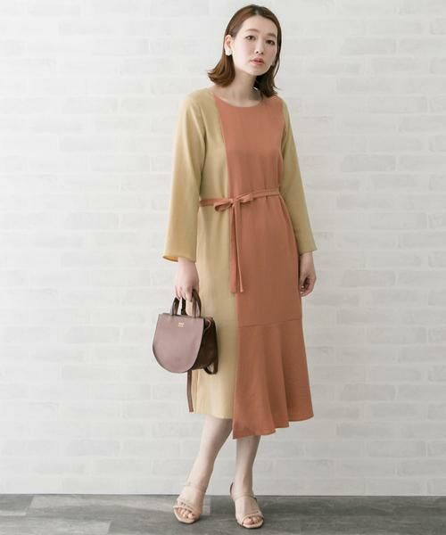 URBAN RESEARCH ROSSO / アーバンリサーチ ロッソ ワンピース | 配色レイヤードワンピース∴ | 詳細25