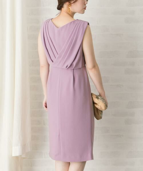 URBAN RESEARCH ROSSO / アーバンリサーチ ロッソ ドレス | バックアシメタックドレープドレス∴ | 詳細12