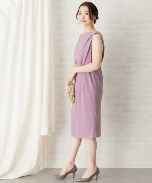 URBAN RESEARCH ROSSO / アーバンリサーチ ロッソ ドレス | バックアシメタックドレープドレス∴ | 詳細14