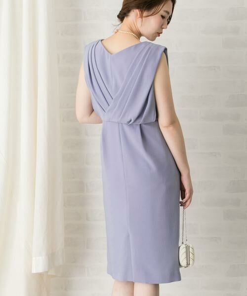 URBAN RESEARCH ROSSO / アーバンリサーチ ロッソ ドレス | バックアシメタックドレープドレス∴ | 詳細22