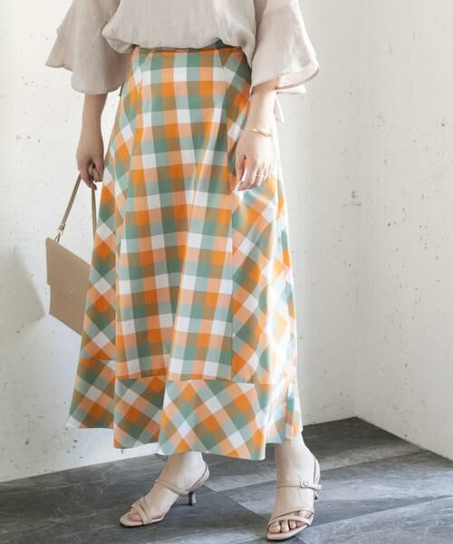 URBAN RESEARCH ROSSO / アーバンリサーチ ロッソ スカート | カラーブロックマキシスカート∴ | 詳細5