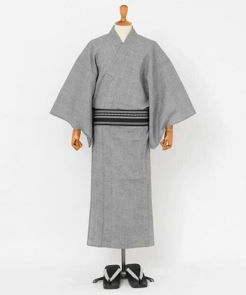 URBAN RESEARCH ROSSO/アーバンリサーチ ロッソ 紳士綿麻ゆかた グレー L URBAN RESEARCH ROSSO/アーバンリサーチ ロッソ 紳士綿麻ゆかた グレー L