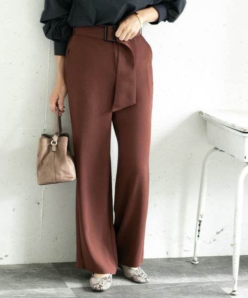 URBAN RESEARCH ROSSO / アーバンリサーチ ロッソ その他パンツ | ベルト付きセミワイドパンツ∴ | 詳細1