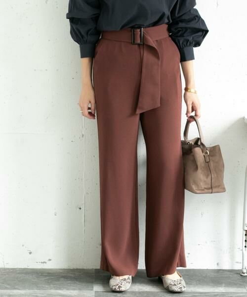 URBAN RESEARCH ROSSO / アーバンリサーチ ロッソ その他パンツ | ベルト付きセミワイドパンツ∴ | 詳細2