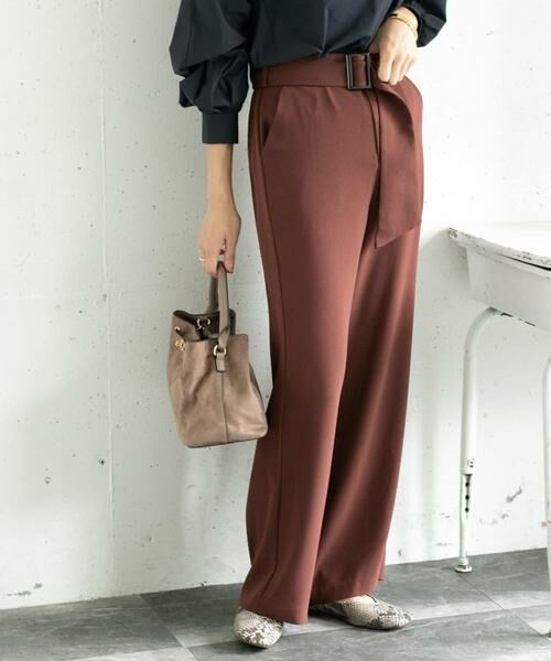 URBAN RESEARCH ROSSO / アーバンリサーチ ロッソ その他パンツ | ベルト付きセミワイドパンツ∴ | 詳細3