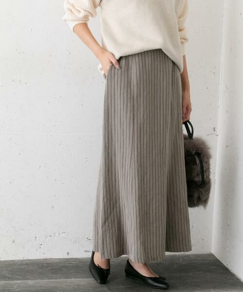 URBAN RESEARCH ROSSO / アーバンリサーチ ロッソ スカート | ウールリネンヘリンボンスカート∴ | 詳細1