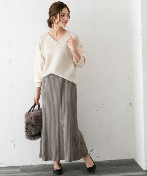 URBAN RESEARCH ROSSO / アーバンリサーチ ロッソ スカート | ウールリネンヘリンボンスカート∴ | 詳細4