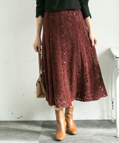 URBAN RESEARCH ROSSO / アーバンリサーチ ロッソ スカート | フラワーレースモールスカート∴