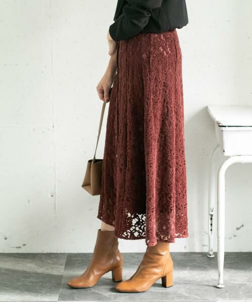 URBAN RESEARCH ROSSO / アーバンリサーチ ロッソ スカート | フラワーレースモールスカート∴ | 詳細1