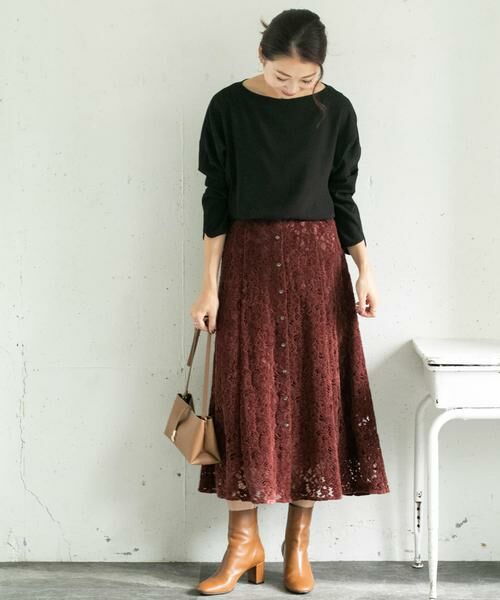 URBAN RESEARCH ROSSO / アーバンリサーチ ロッソ スカート | フラワーレースモールスカート∴ | 詳細3