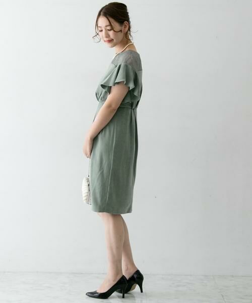 URBAN RESEARCH ROSSO / アーバンリサーチ ロッソ ドレス | デコルテレースフリルドレス | 詳細3