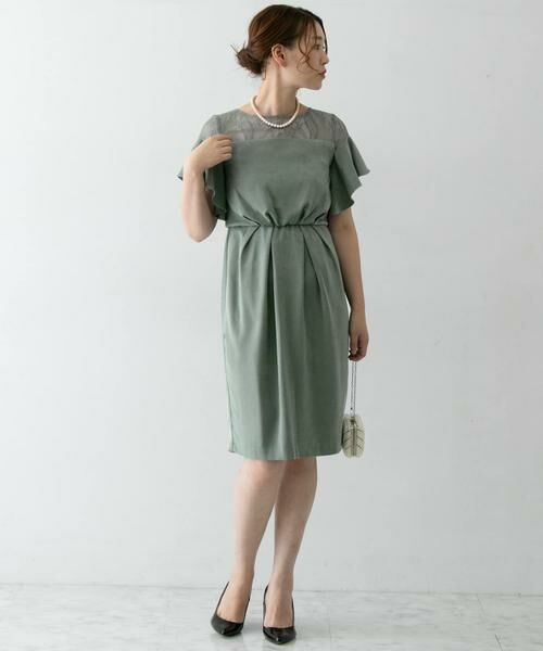 URBAN RESEARCH ROSSO / アーバンリサーチ ロッソ ドレス | デコルテレースフリルドレス | 詳細4