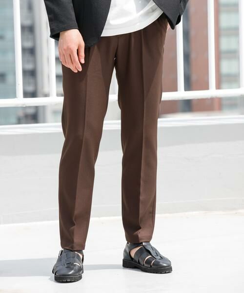 URBAN RESEARCH ROSSO/アーバンリサーチ ロッソ 『セットアップ対応』『XLサイズあり』カルゼストレッチスラックス ブラウン M URBAN RESEARCH ROSSO/アーバンリサーチ ロッソ 『セットアップ対応』『XLサイズあり』カルゼストレッチスラックス ブラウン M