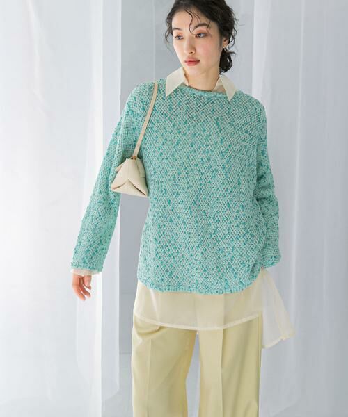 URBAN RESEARCH ROSSO / アーバンリサーチ ロッソ ニット・セーター | 透かし編みラメニット | 詳細10