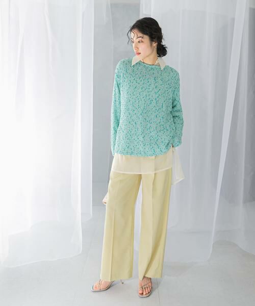 URBAN RESEARCH ROSSO / アーバンリサーチ ロッソ ニット・セーター | 透かし編みラメニット | 詳細12