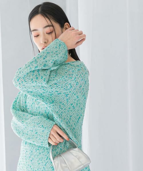 URBAN RESEARCH ROSSO / アーバンリサーチ ロッソ ニット・セーター | 透かし編みラメニット | 詳細2