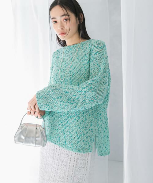 URBAN RESEARCH ROSSO / アーバンリサーチ ロッソ ニット・セーター | 透かし編みラメニット | 詳細4