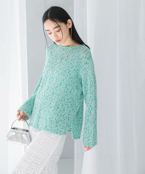 URBAN RESEARCH ROSSO / アーバンリサーチ ロッソ ニット・セーター | 透かし編みラメニット | 詳細5