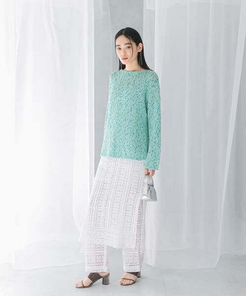 URBAN RESEARCH ROSSO / アーバンリサーチ ロッソ ニット・セーター | 透かし編みラメニット | 詳細7