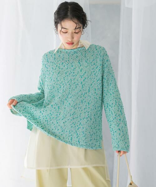 URBAN RESEARCH ROSSO / アーバンリサーチ ロッソ ニット・セーター | 透かし編みラメニット | 詳細8