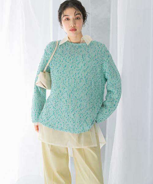 URBAN RESEARCH ROSSO / アーバンリサーチ ロッソ ニット・セーター | 透かし編みラメニット | 詳細9