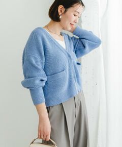 URBAN RESEARCH ROSSO / アーバンリサーチ ロッソ カーディガン・ボレロ | F by ROSSO　コットンブークレ片畦カーディガン