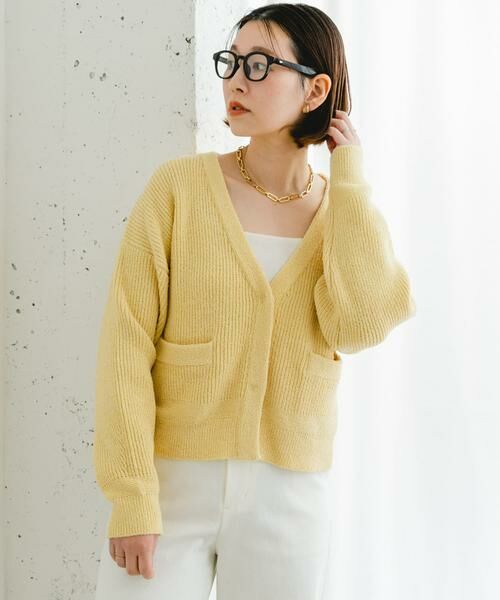 URBAN RESEARCH ROSSO / アーバンリサーチ ロッソ カーディガン・ボレロ | F by ROSSO　コットンブークレ片畦カーディガン | 詳細2