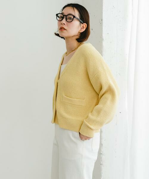 URBAN RESEARCH ROSSO / アーバンリサーチ ロッソ カーディガン・ボレロ | F by ROSSO　コットンブークレ片畦カーディガン | 詳細3