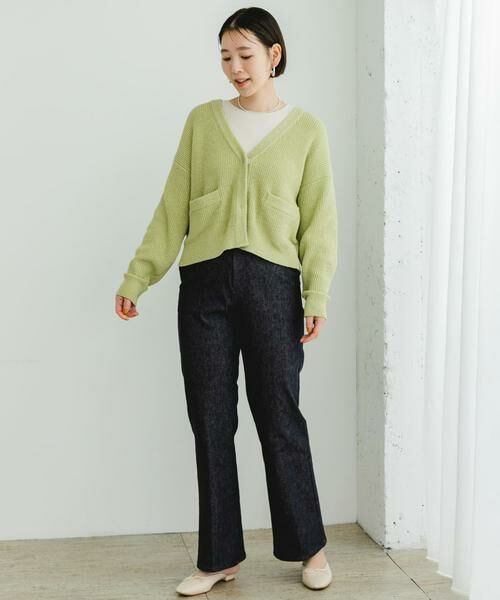 URBAN RESEARCH ROSSO / アーバンリサーチ ロッソ カーディガン・ボレロ | F by ROSSO　コットンブークレ片畦カーディガン | 詳細12