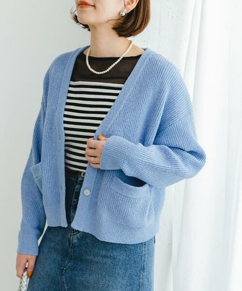 URBAN RESEARCH ROSSO / アーバンリサーチ ロッソ カーディガン・ボレロ | F by ROSSO　コットンブークレ片畦カーディガン | 詳細17