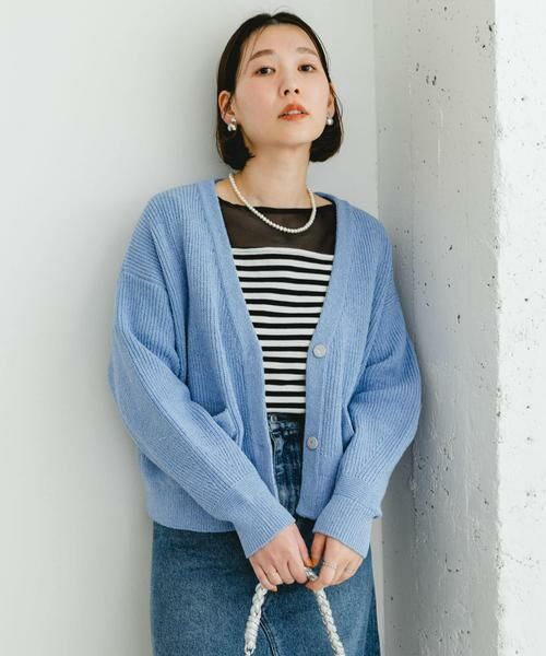 URBAN RESEARCH ROSSO / アーバンリサーチ ロッソ カーディガン・ボレロ | F by ROSSO　コットンブークレ片畦カーディガン | 詳細18